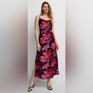 Brand new dark flowers slip dress S with tag on !